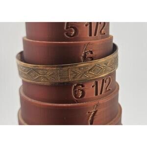 Egyptian or Greek Geometric Cooper Bangle Bracelet